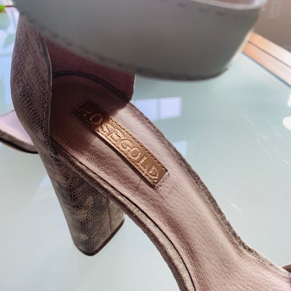 Rosegold Zack mint and cream block heel - Picture 4 of 6